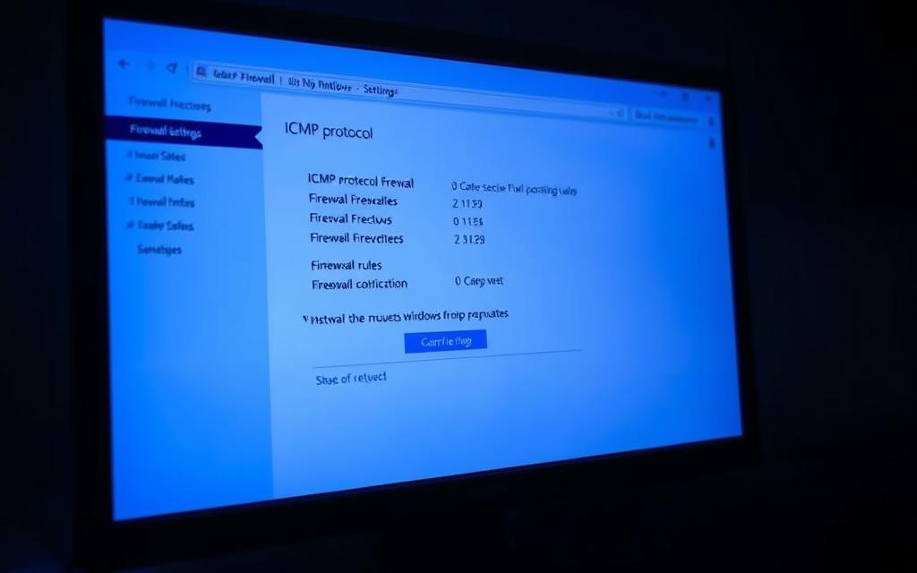 Windows firewall settings for ICMP enablement